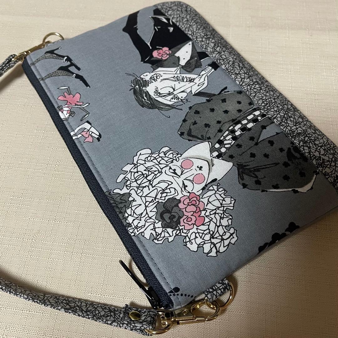 ♡ガストリー家族の再会グレー系で2個♡ハンドメイド　アレキサンダーヘンリー