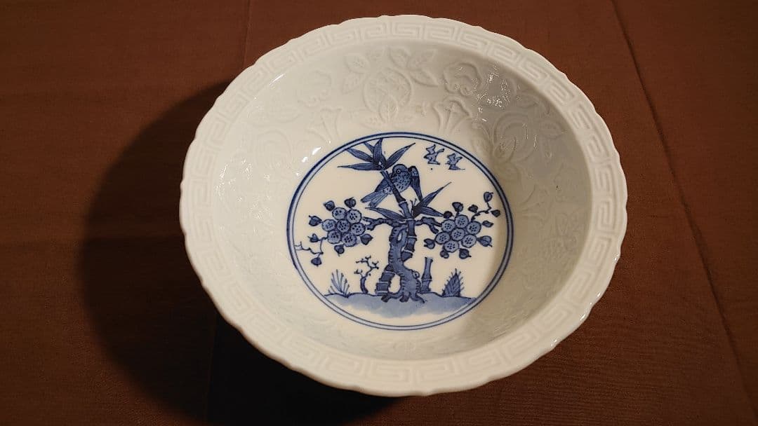 古九谷　九谷焼　菓子鉢　色絵　華の図　柿右衛門　１客