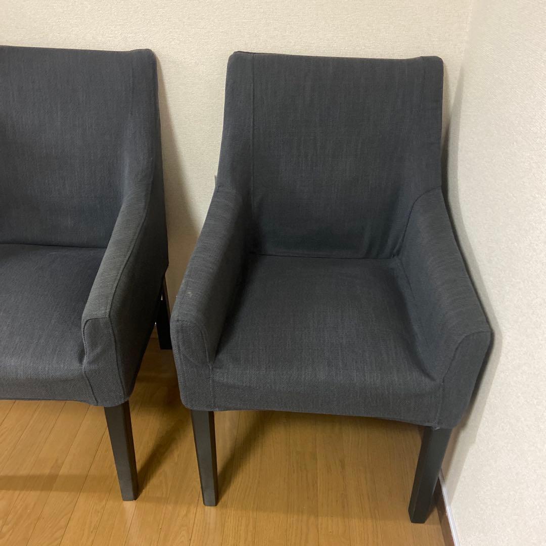 ダークグレー アームチェア