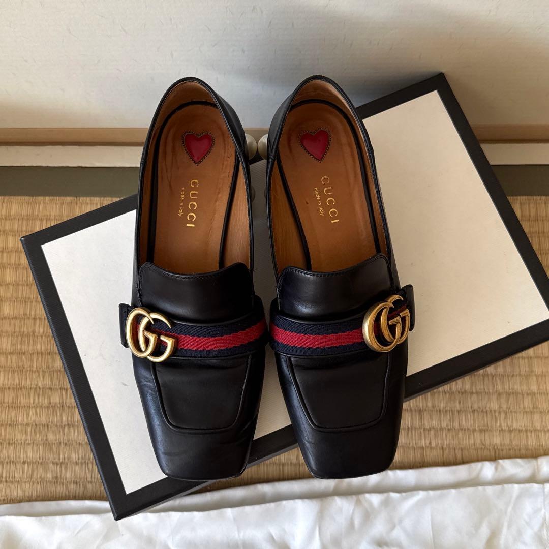 グッチ GGマーモント パール ローファー 36