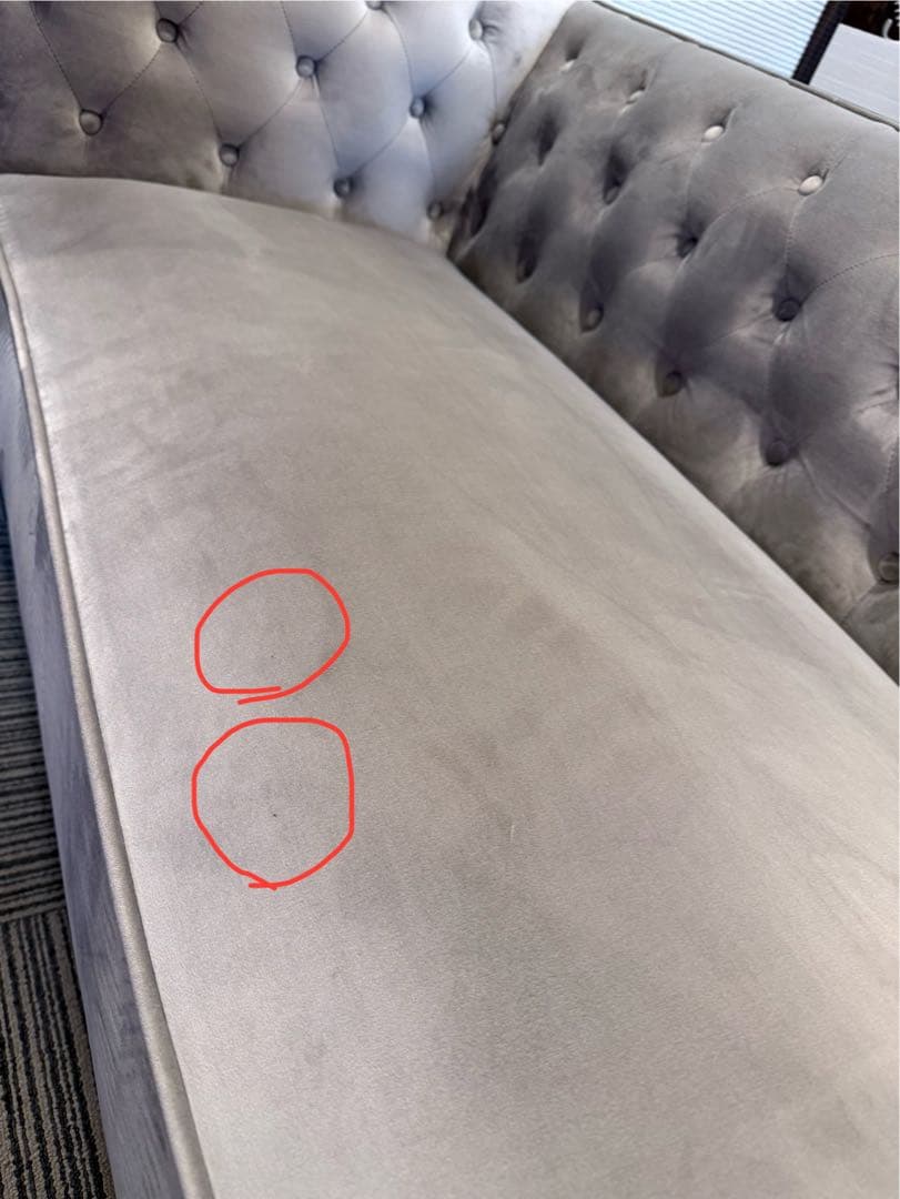 最終値下げ‼️グレー ファブリックソファ 2人掛け