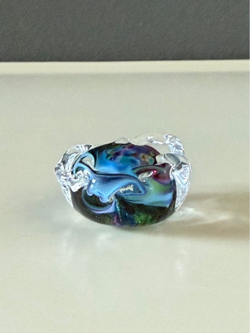 パイレックス ガラス ハンドメイド インテリア 雑貨 美品