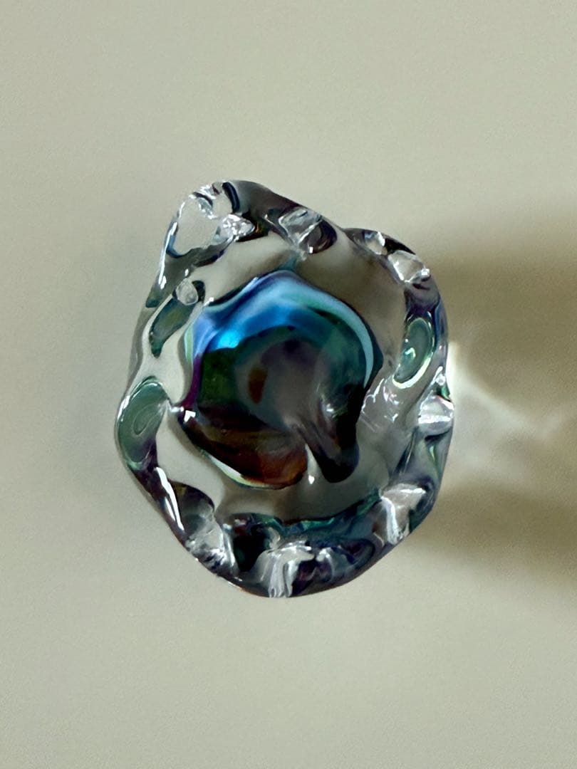 パイレックス ガラス ハンドメイド インテリア 雑貨 美品