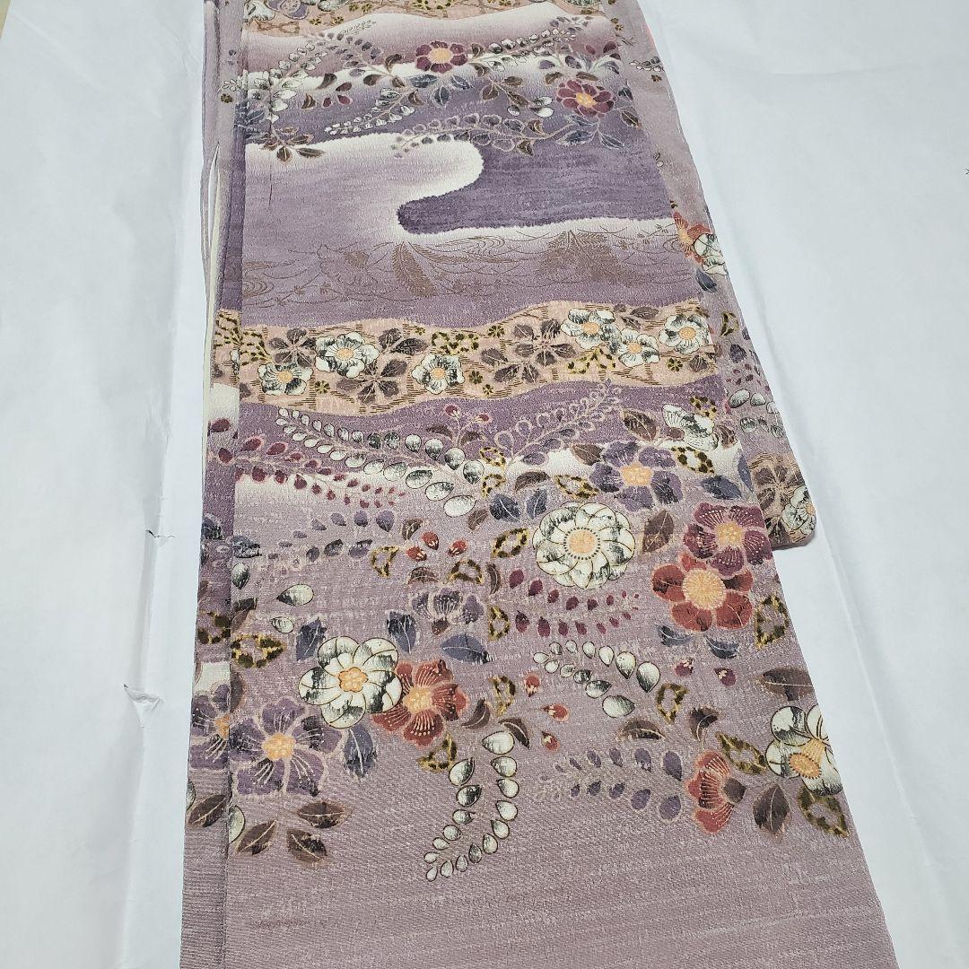 未使用♥️手描き紬訪問着「辻ヶ花」 パールトーン　トールサイズ◾お値打ち価格