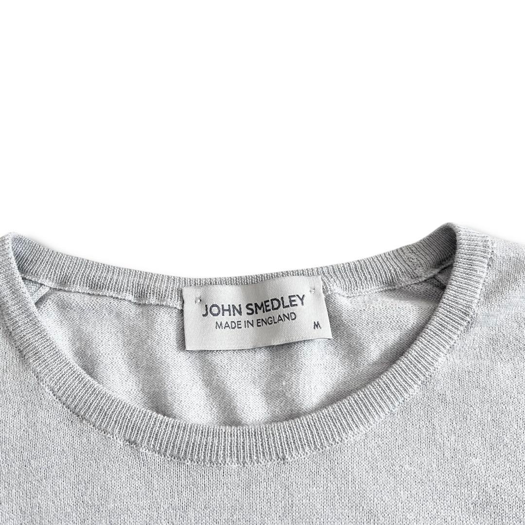 極美品 ジョンスメドレー 30G AIG コットン ウール セーター M