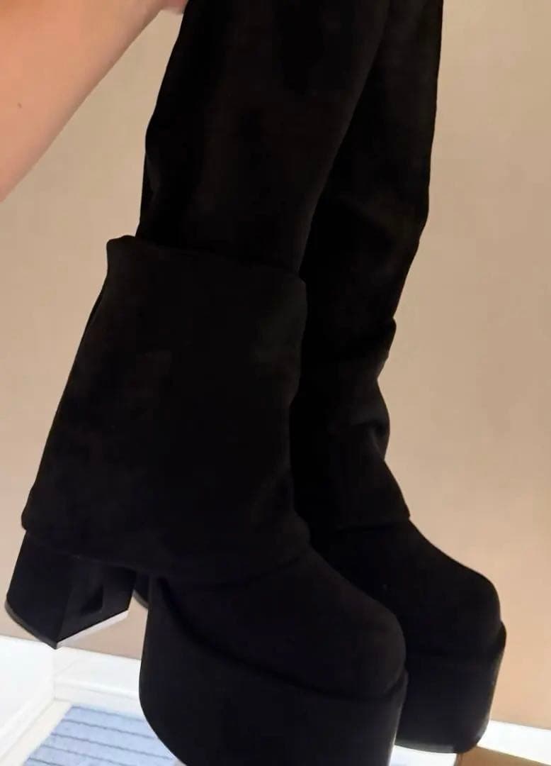 ★美品★ 【EMODA】 ルーズフレアカバーフィットブーツ