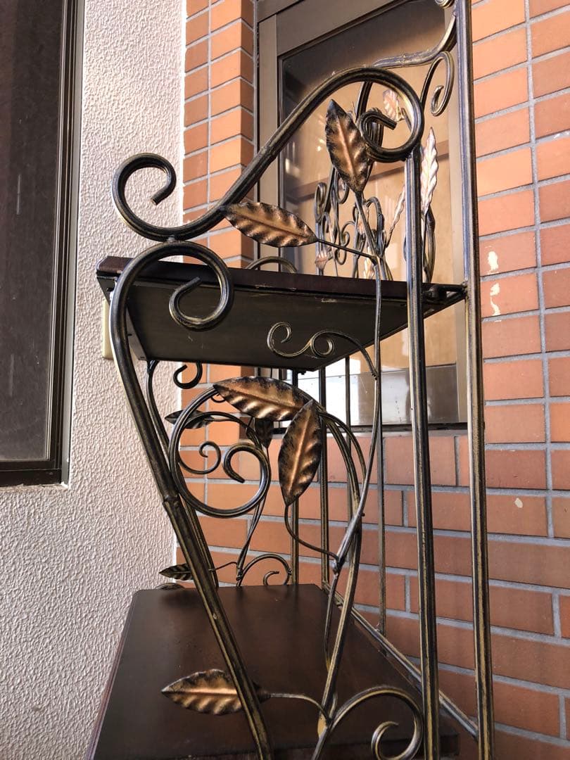 アイアンラック　アイアンスタンド　飾り棚　ディスプレイラック　アンティーク調