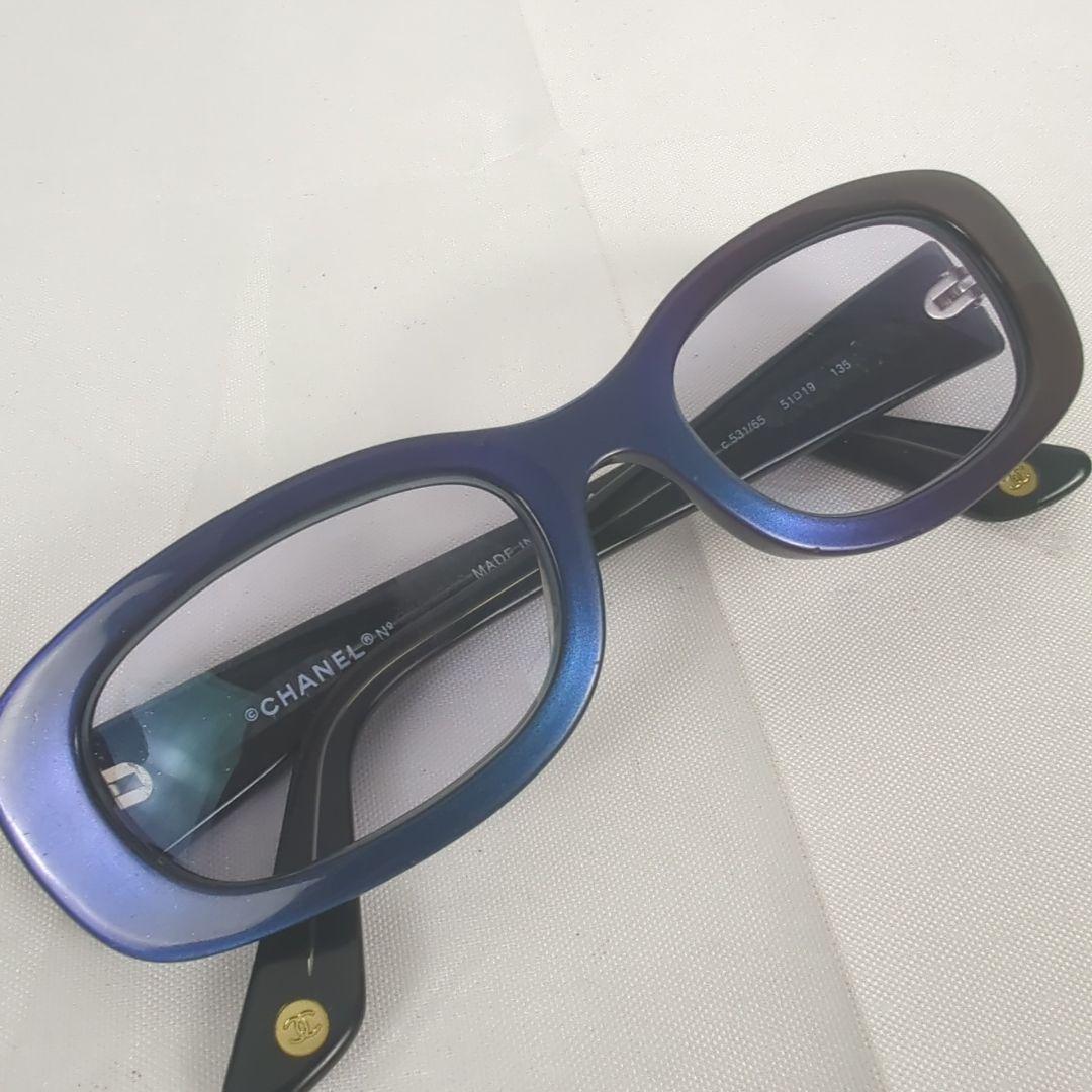 CHANEL シャネル サングラス ココマーク ブルー