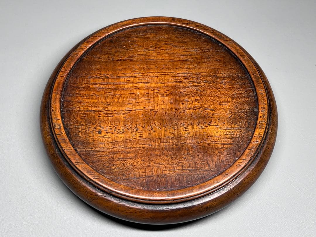 唐木花台一対　天然木　炉座　香炉台　花台　飾り台　盆栽台　黄花梨　古美術　木座