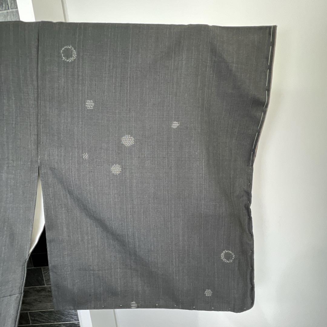 【未着用】特撰真綿結城紬　奥順謹製　証紙あり　はたおり娘　本湯通し　槌打ち　絣