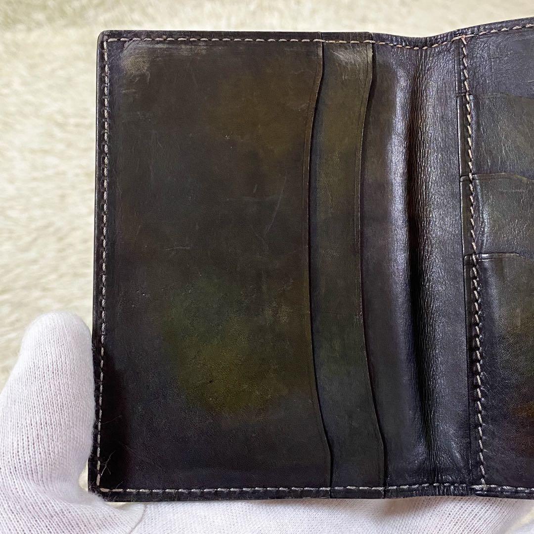 【希少】ベルルッティ 名刺入れ 二つ折り カリグラフィ マダムオルガ期