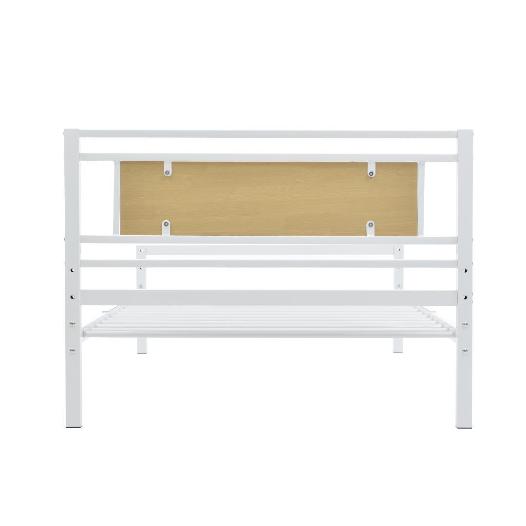 超人気！【ホワイト】パイプベッド シングル ベッド 宮 三段階高さ調整可 北欧風