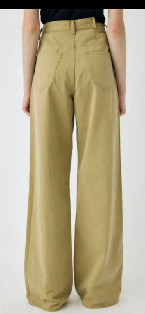 moussy CROSS CHINO WIDE STRAIGHT ベージュ 1