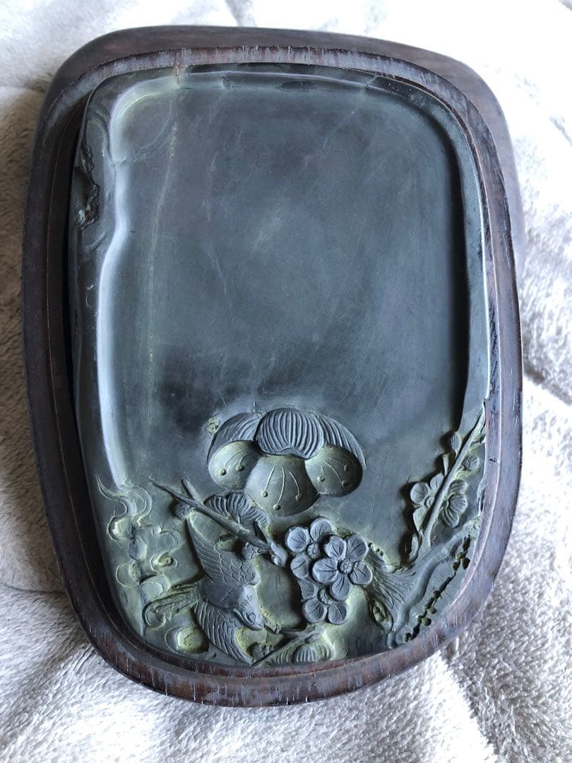 硯　すずり 喜上眉梢紋 端溪硯 文房四寶 書道用品 端渓硯