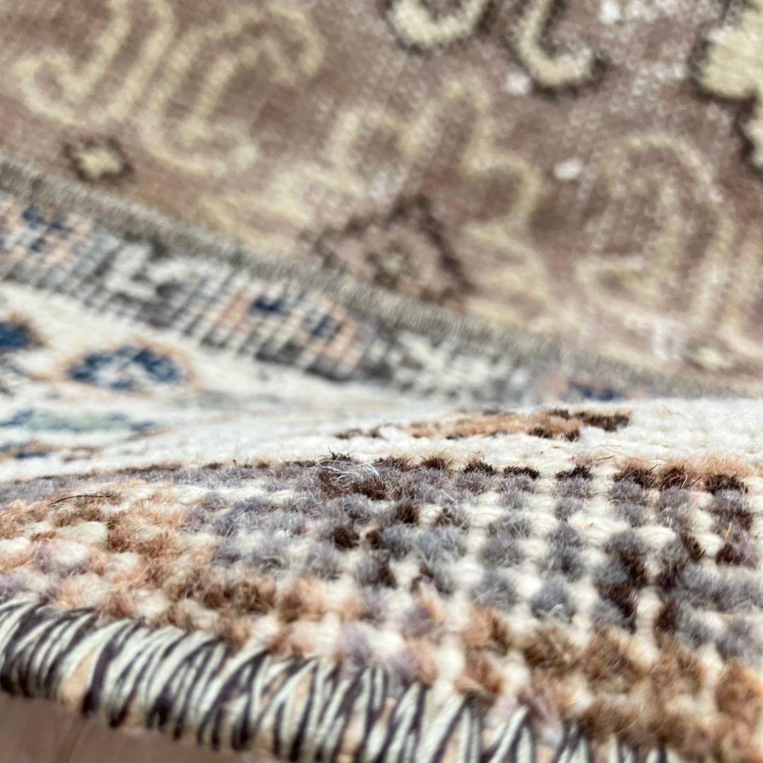 パッチワーク✳︎56×75✳︎キャラメル　マロンブラウン　トルコヴィンテージラグ