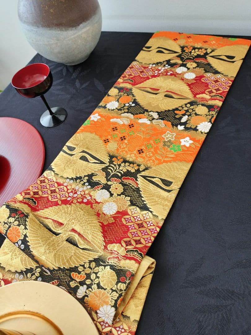 ルブの森★　A474★高級全通‼️お祝い‼️テーブルランナー2m23cm