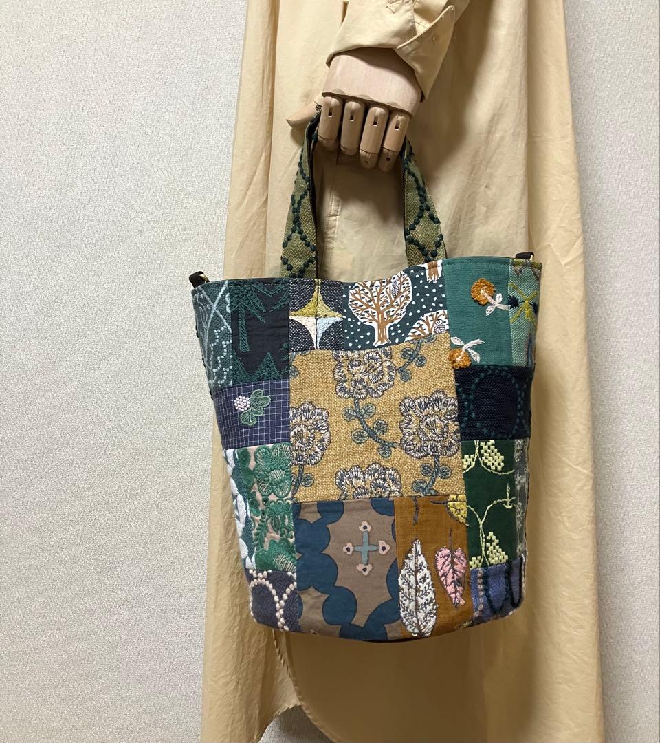 ミナペルホネン ハンドメイド　パッチワーク×tambourine トートバッグ
