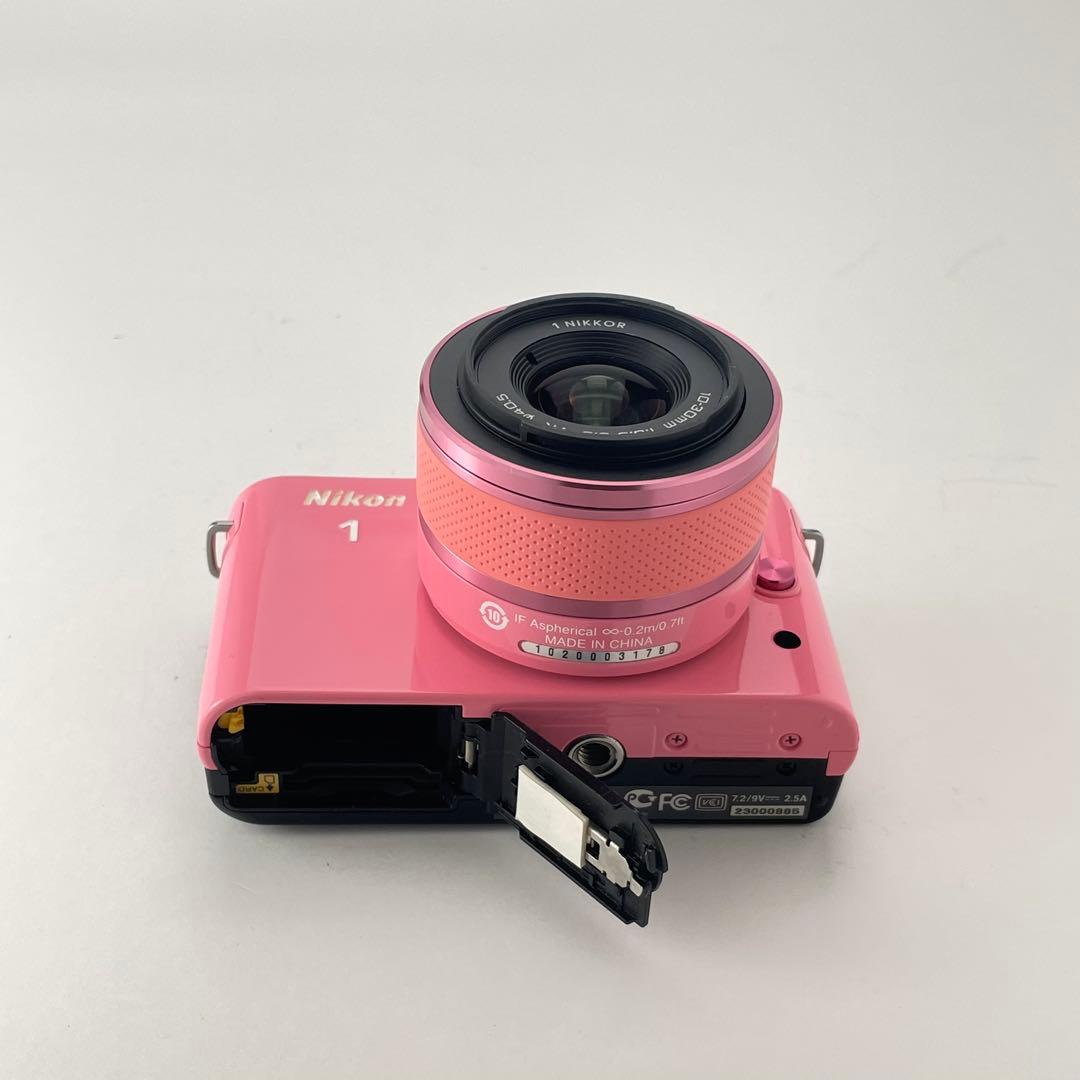 【ショット数6000・返品保証】Nikon1 J1ピンク10-30 レンズキット