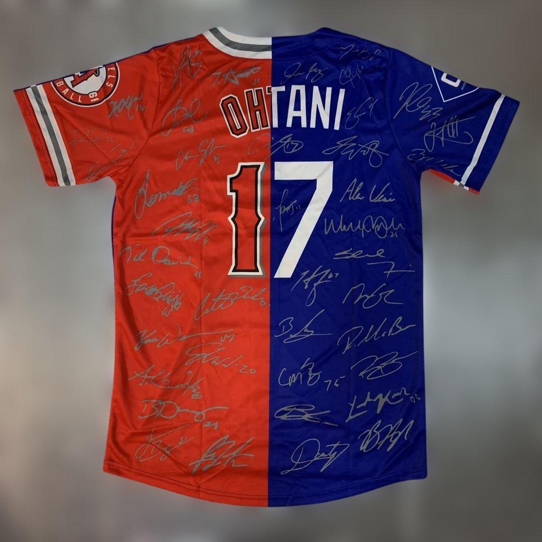 大谷翔平　2024　フルメンバーサイン ミックスユニフォーム　エンジャース