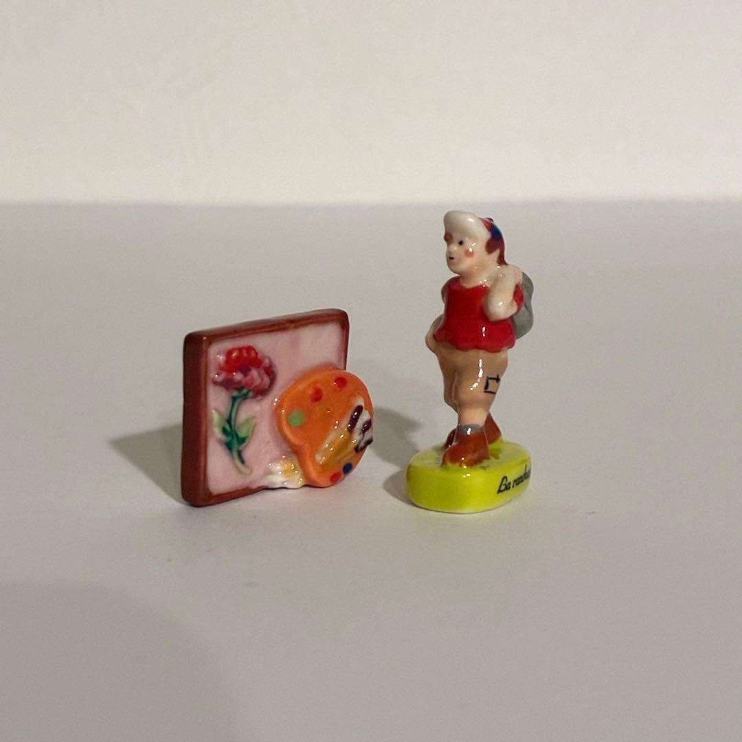 私の趣味　フェーブ　ヴィンテージ　フランス　陶器　ミニチュア　自転車　パレット