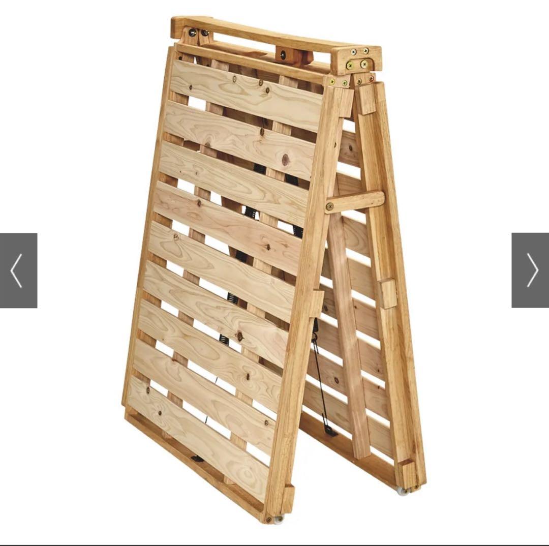 【Hana】折りたたみ檜すのこベッド1台