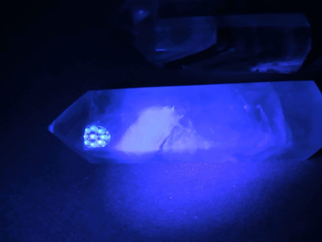 グリーン フローライト　ポイント　3本 セット　フェザー　蛍石　蛍光