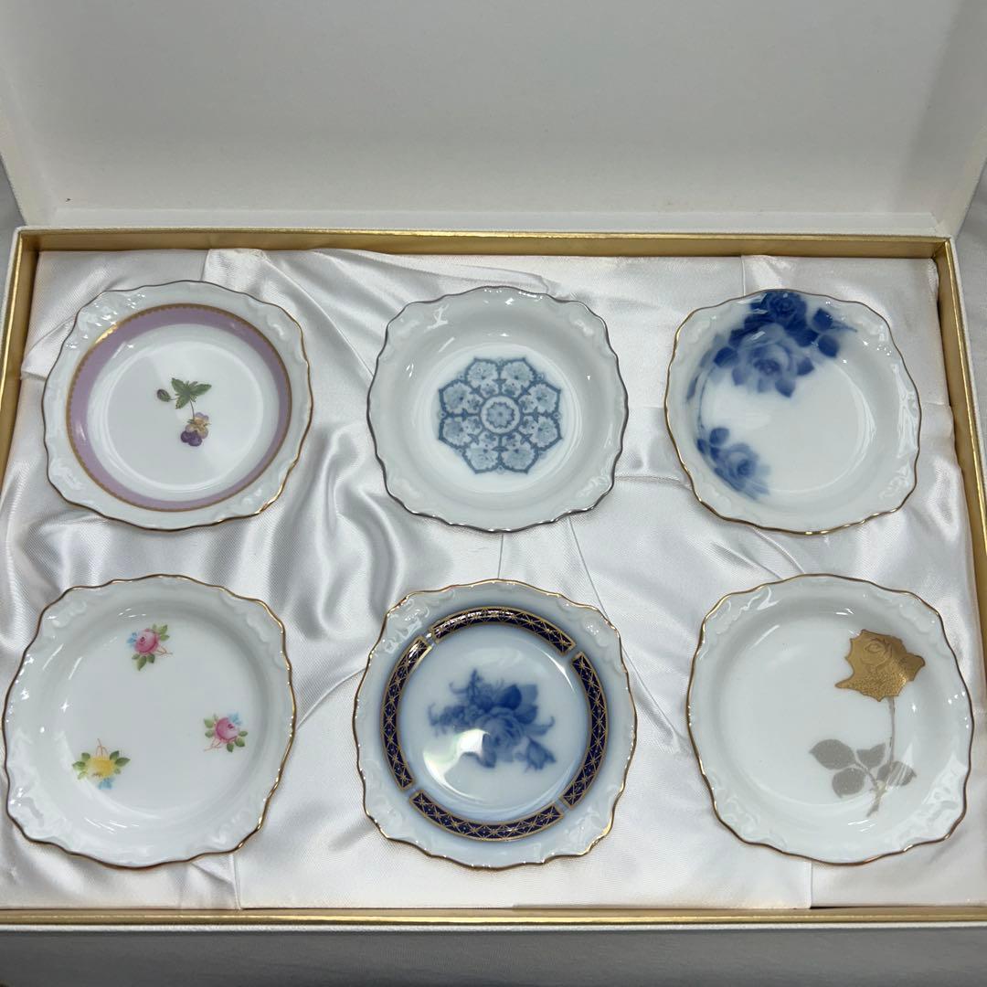 大倉陶園　技法シリーズ　小皿　6枚セット　箱付き　OKURA