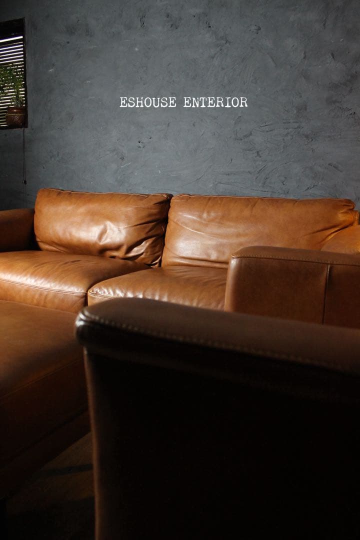 首都圏送無料〜ANV001 本革　3人がけ＋オットマン＋チェア　ソファセット