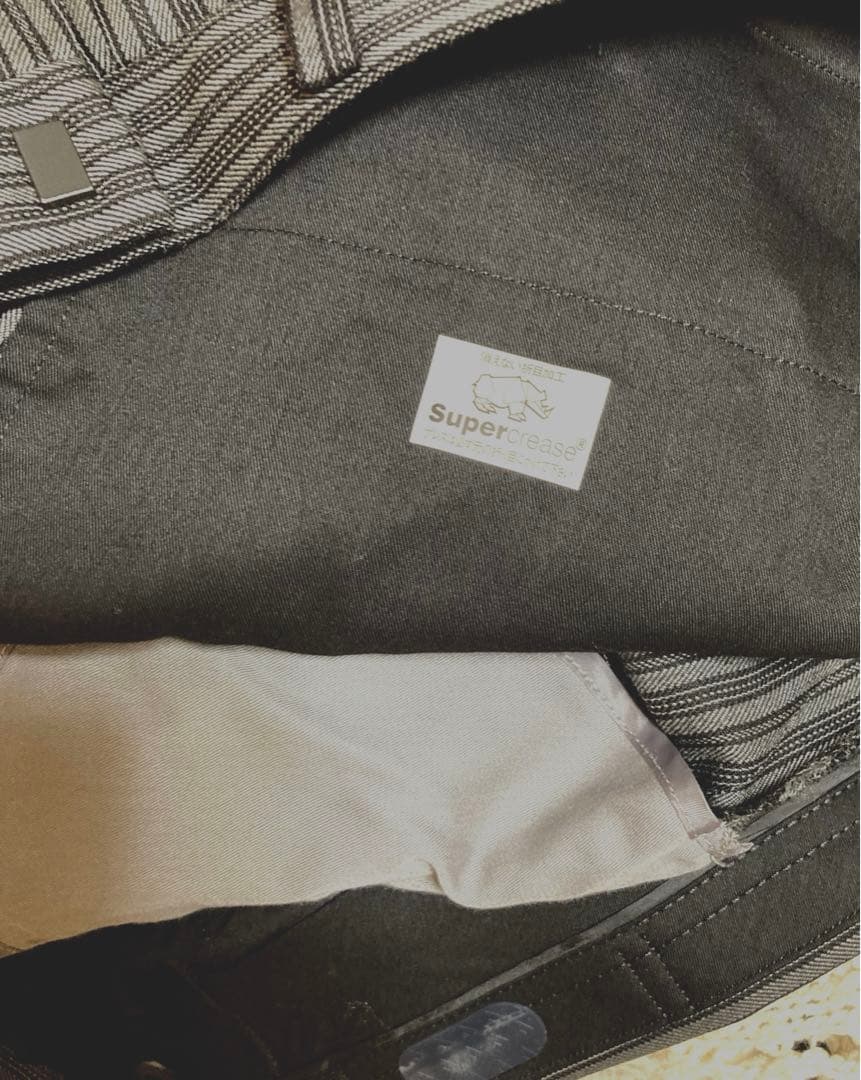 【ドライクリーニング済‼️】2回使用　モーニングコート 縦縞パンツ ベストAOKI