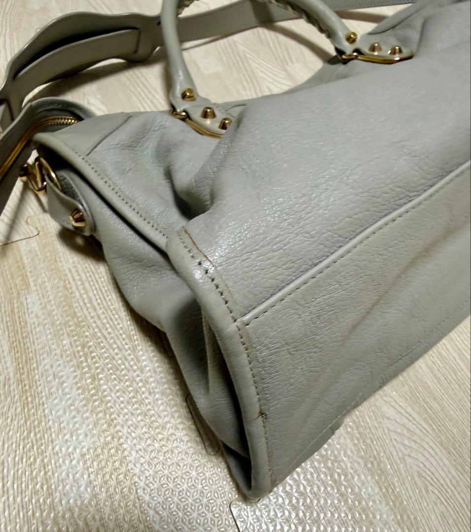 週末値下バレンシアガ クラシック メタリックエッジ シティ 2way グレージュ
