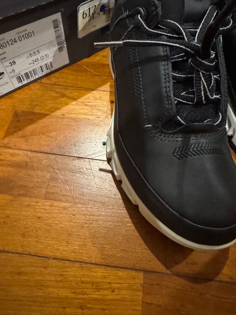 ECCO ブラック スニーカー 39 24.5cm