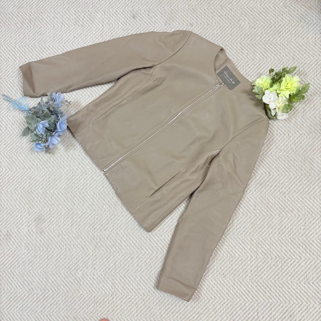 極美品✨ユナイテッドアローズ アデイインザライフラムレザー ノーカラーライダース