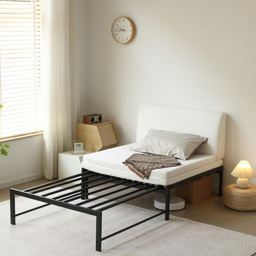 ディベッドソファベッド シングル パイプベッド伸長式ベッド ベッドフレーム 伸縮