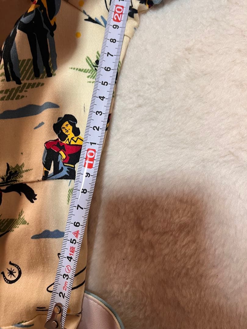 くろくま Collectifカウボーイ柄ひざ丈ロカビリー ワンピース