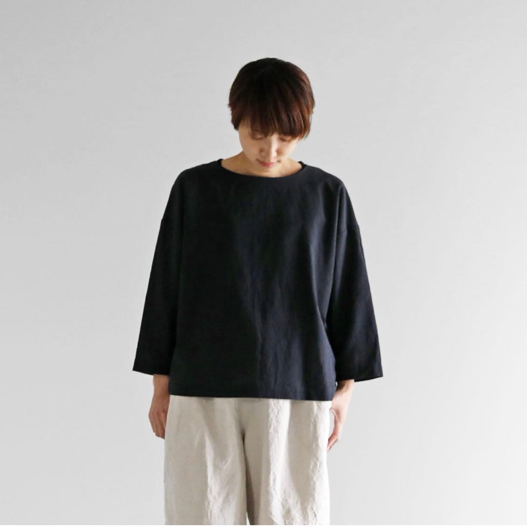 huis 遠州織物　レピアプルオーバ ブラック　U605