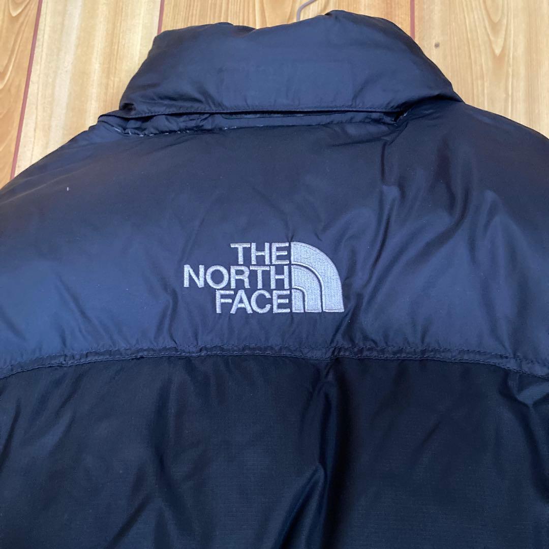 超希少　90s ノースフェイス センターロゴ　ヌプシ Lサイズ　ブラック
