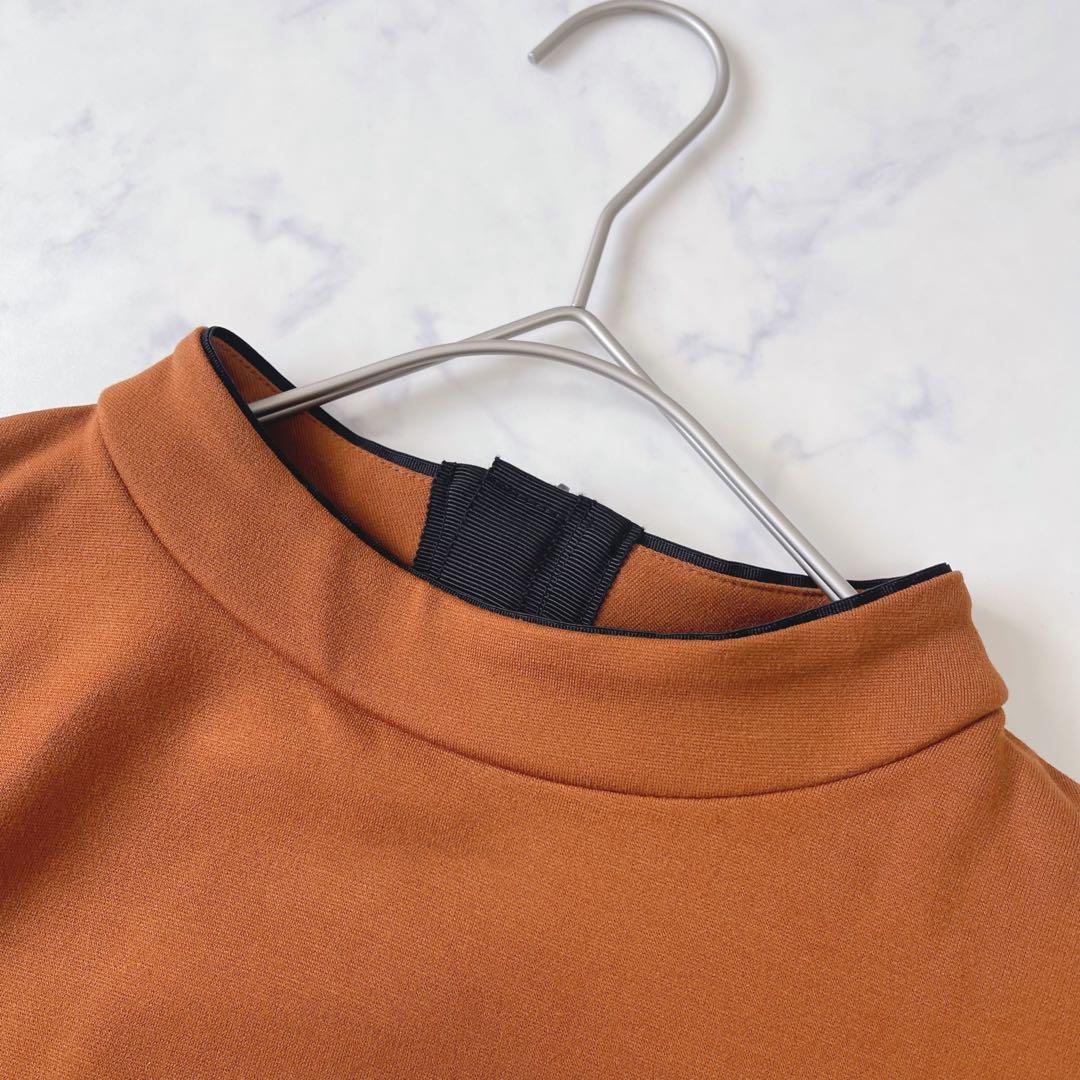 【未使用級】ランバンスポール ペプラム パイピング 長袖シャツ バックジップ38