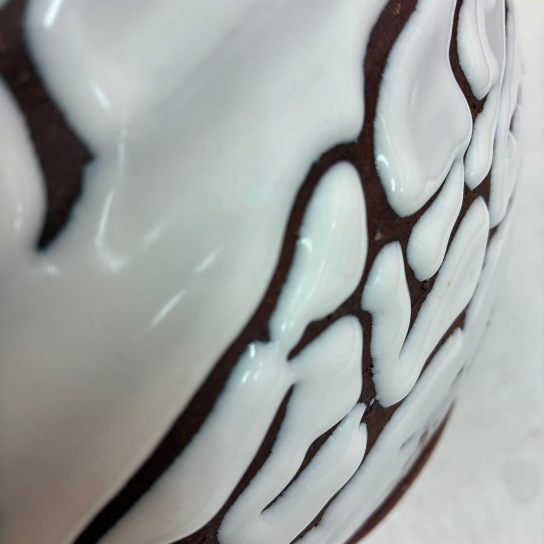 【萩焼】椿秀窯　庄 圭一郎　白燿　花生　花瓶　飾り壺　木箱入