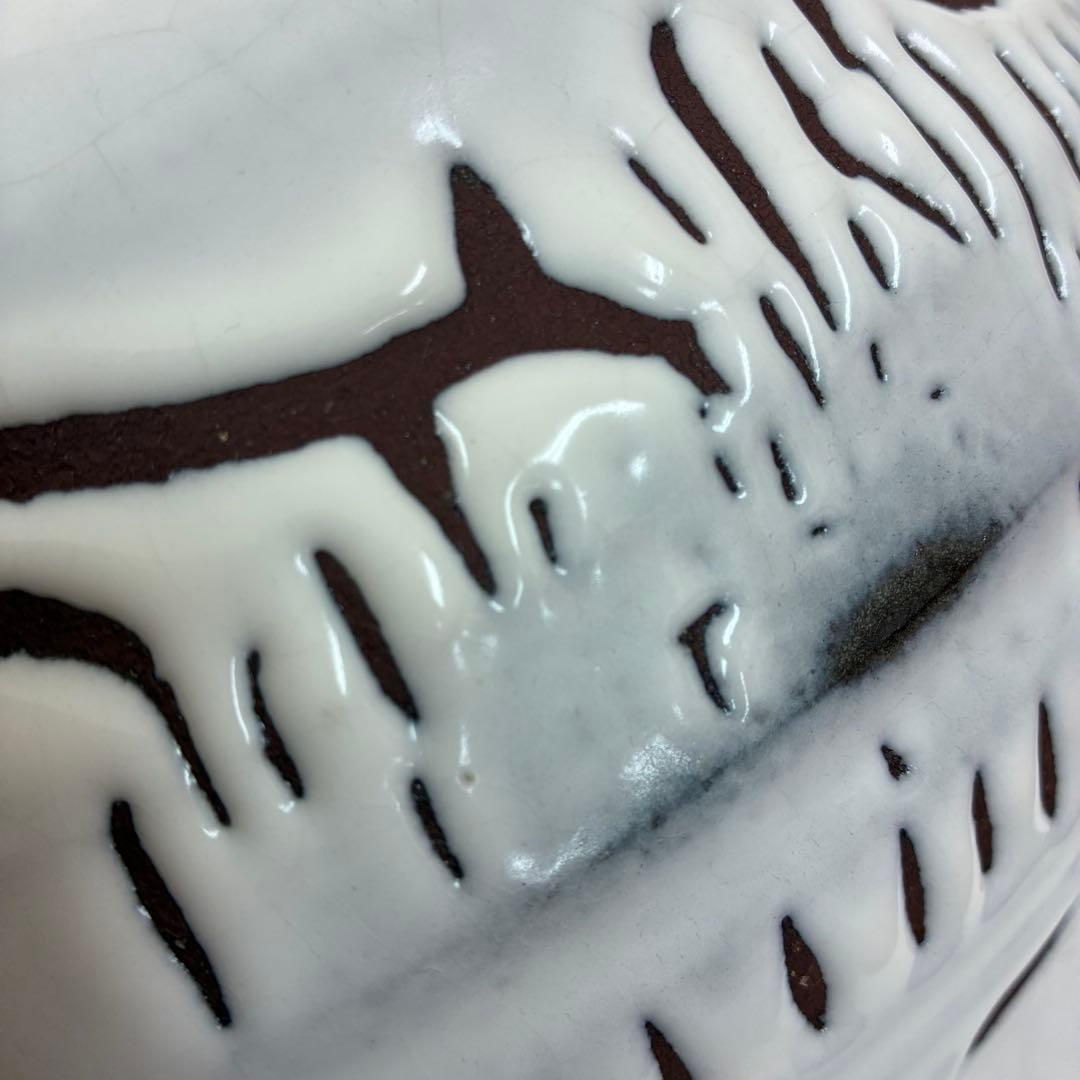 【萩焼】椿秀窯　庄 圭一郎　白燿　花生　花瓶　飾り壺　木箱入