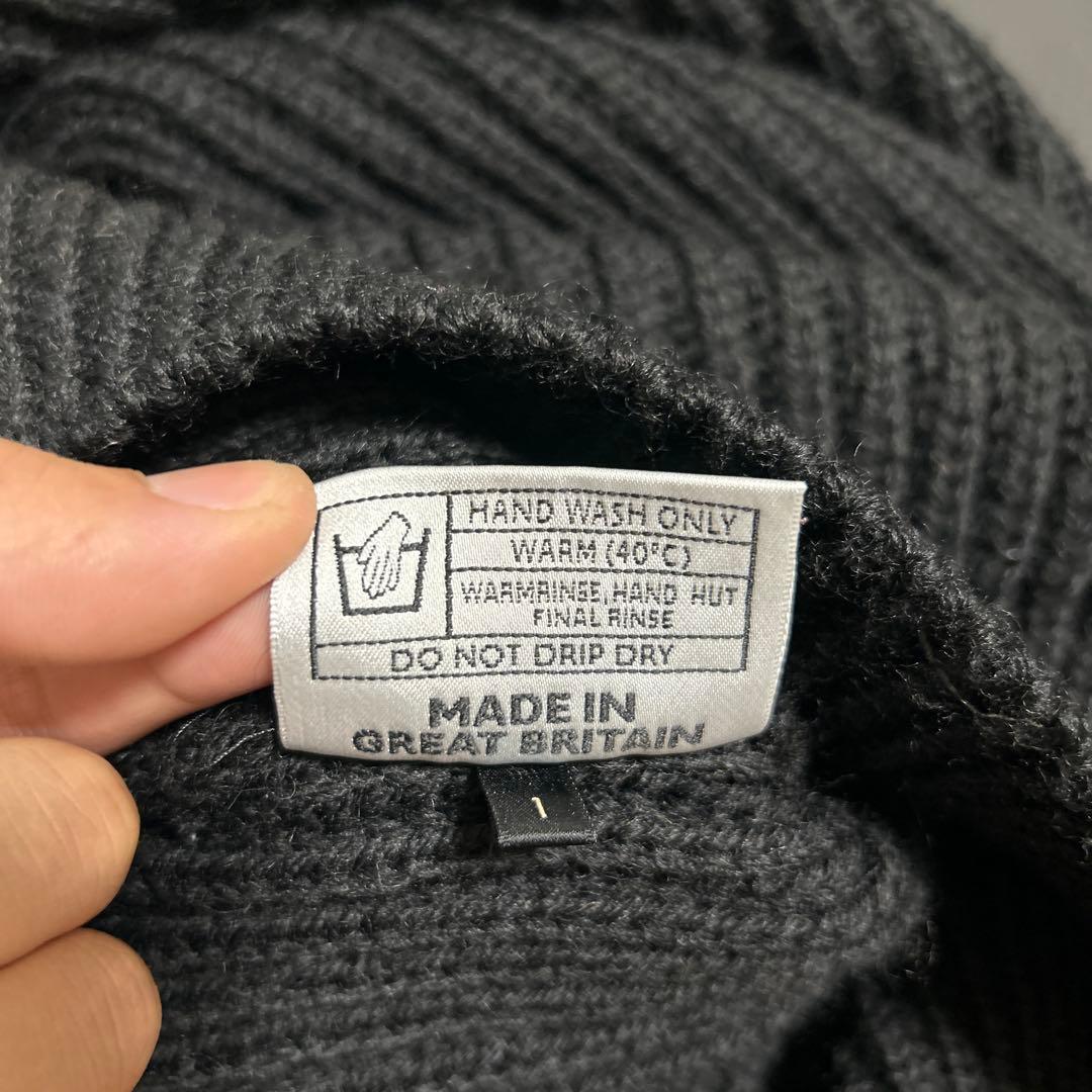 COMOLI x BLACK SHEEP コモリ ガンパッチ ニット 18AW