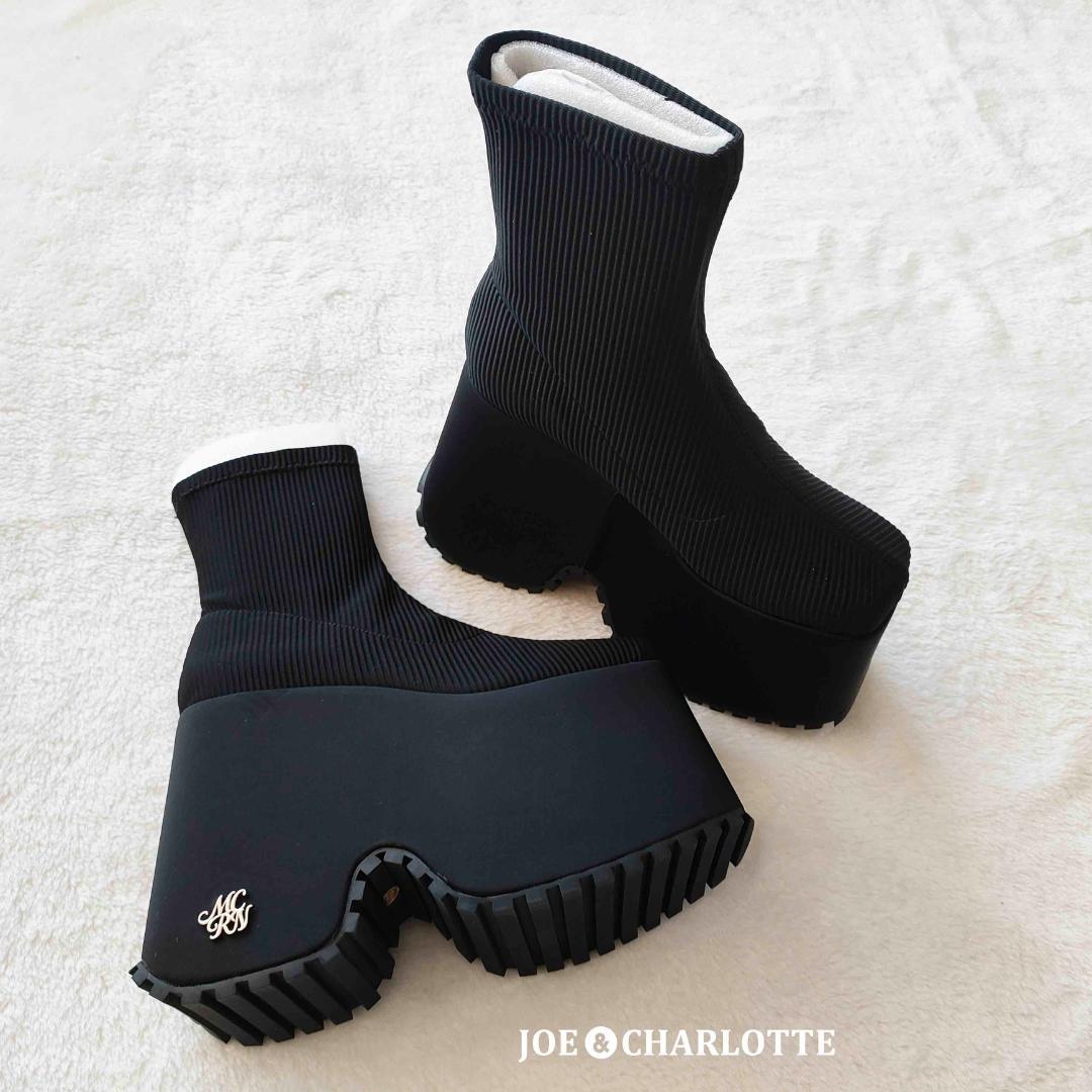 ミシェルマカロン michell macaron 厚底ストレッチショートブーツL