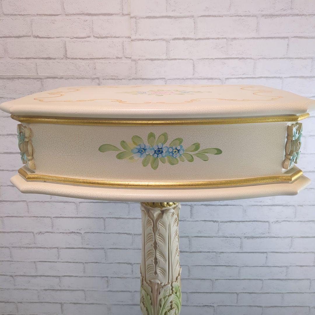 SILIK(シリック)　ロココ調　引き出し付きサイドテーブル　花台、飾り棚