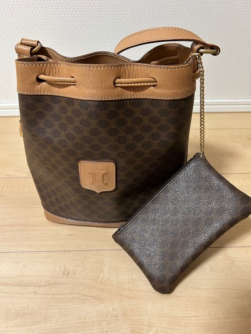CELINE バケットバッグ ブラウン ポーチ付き
