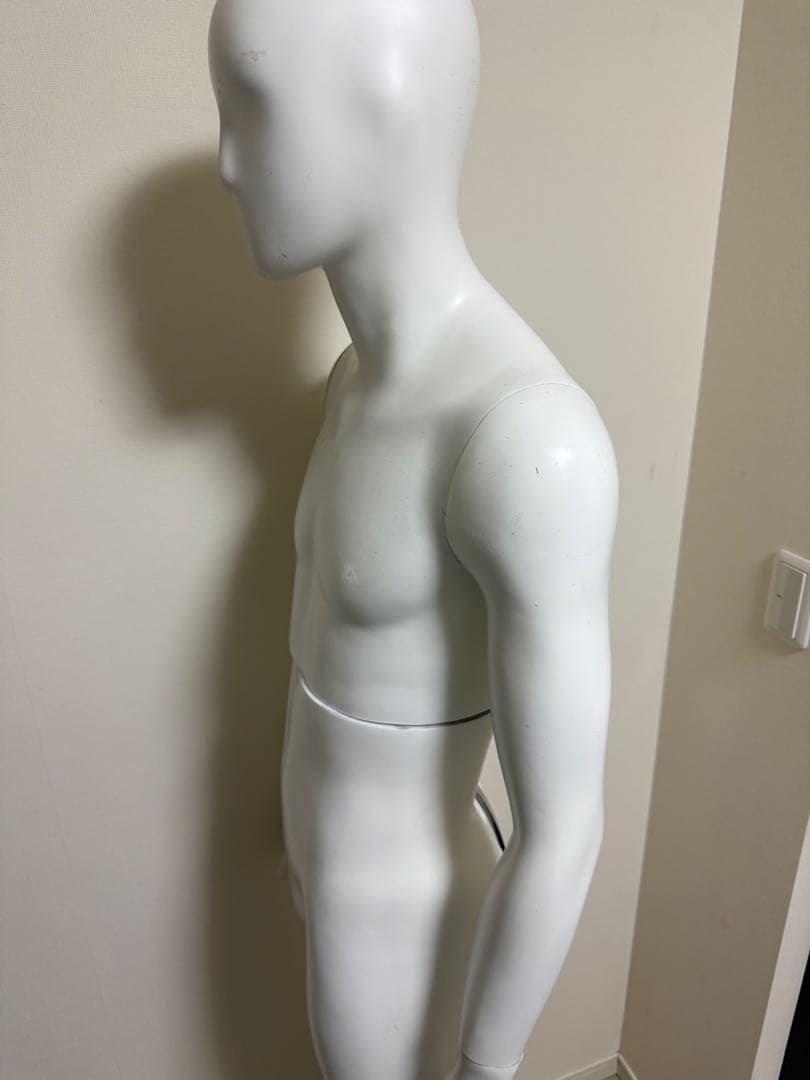 パールイデア　男性　全身トルソー　マネキン　白　高さ調整可能　ディスプレイ