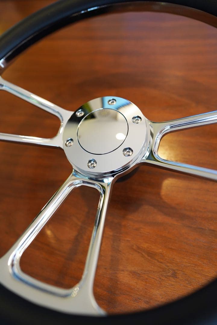 【早い者勝ち】クロムステアリング 14インチ USDM JDM ビレット