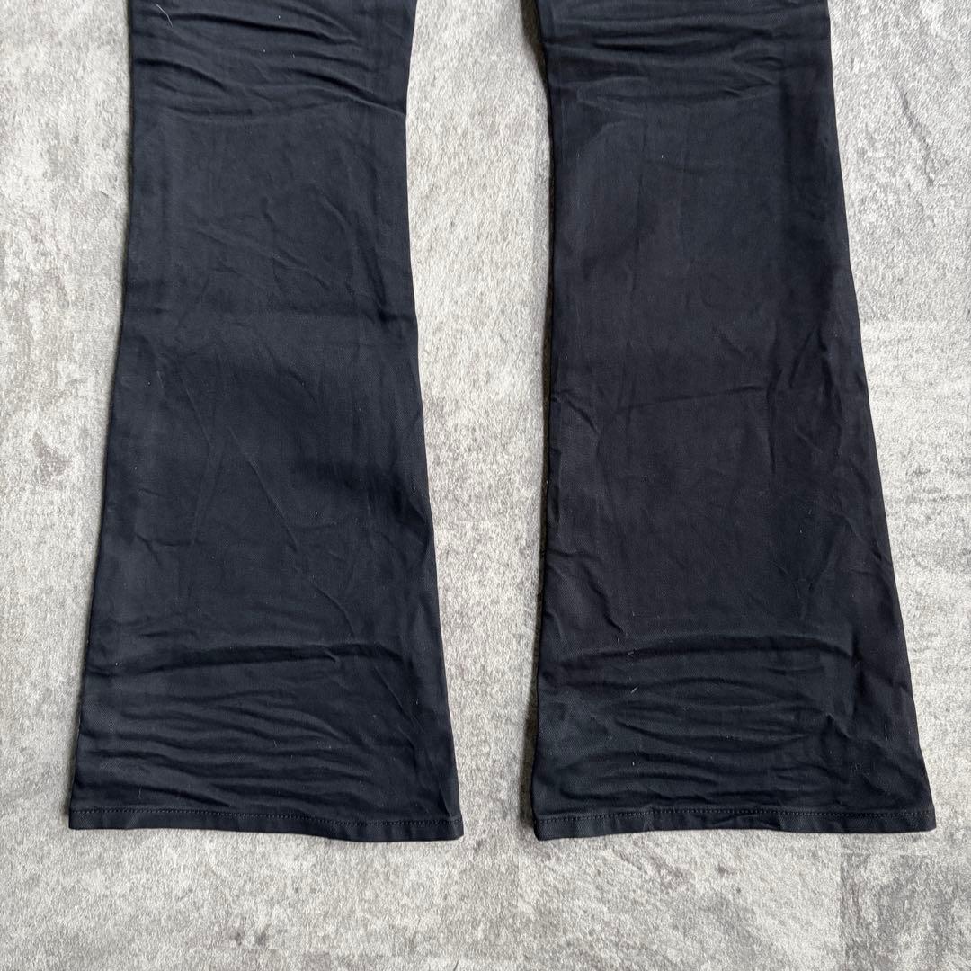 【undermycar】Stretch Flare Black Jeans 0