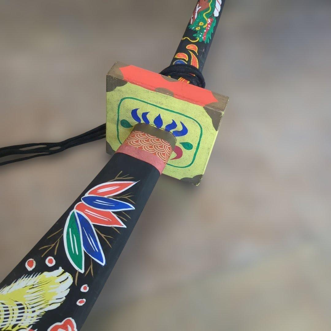 レトロ　民芸　菖蒲太刀　飾り木製　端午の節句　縁起物　刀　太刀