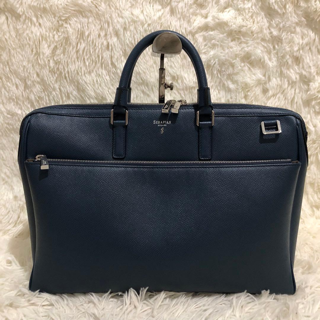 未使用級✨セラピアン レザー　2way ビジネスバッグ　ショルダーバッグ メンズ