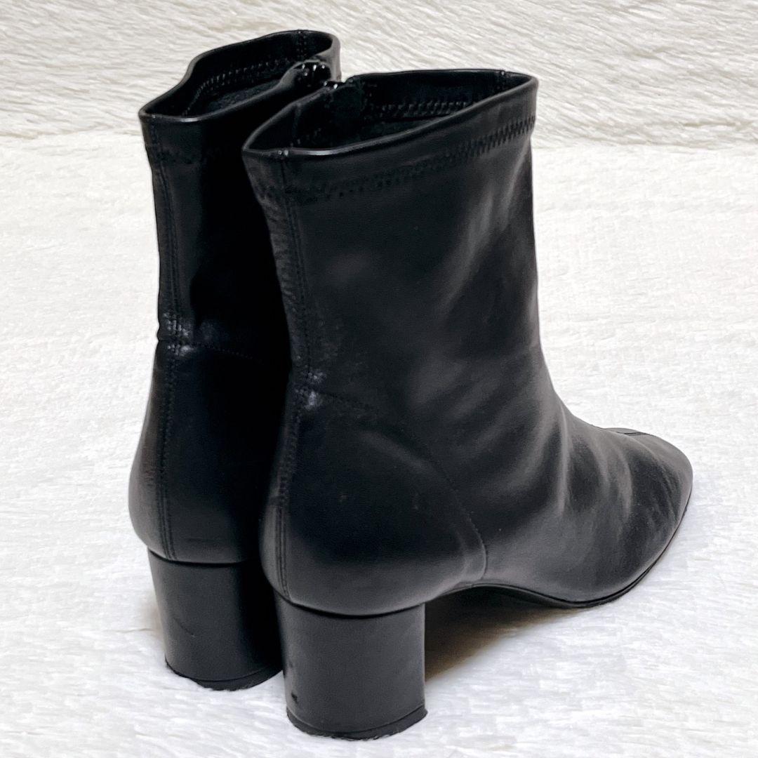 ​【美品】ファビオルスコーニ センターシーム ショートブーツ 35 黒