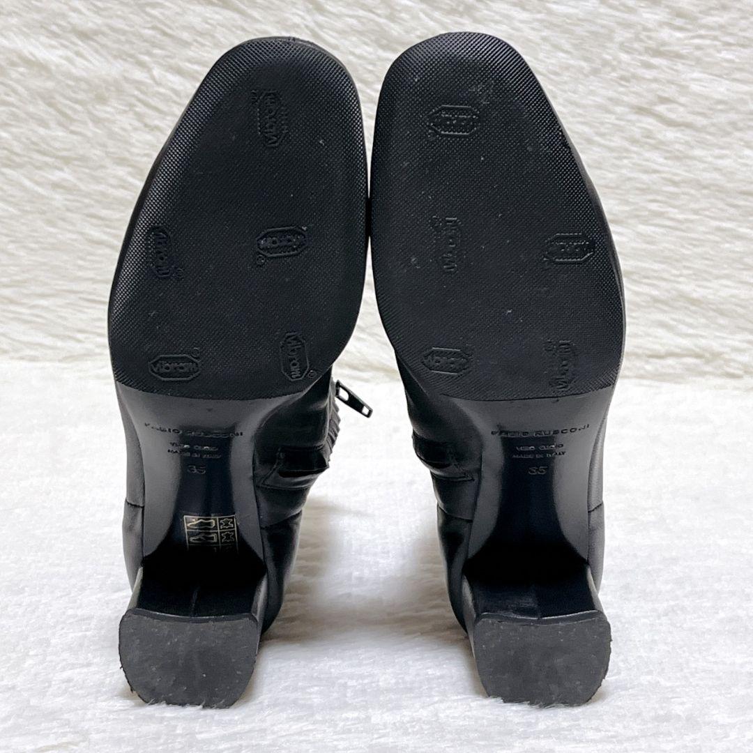 ​【美品】ファビオルスコーニ センターシーム ショートブーツ 35 黒